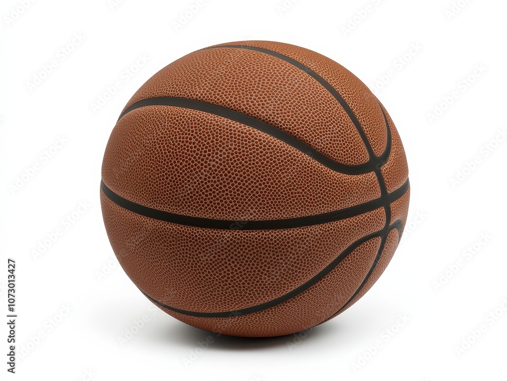 Obraz premium Basketball, orange sphere on white isolated background.