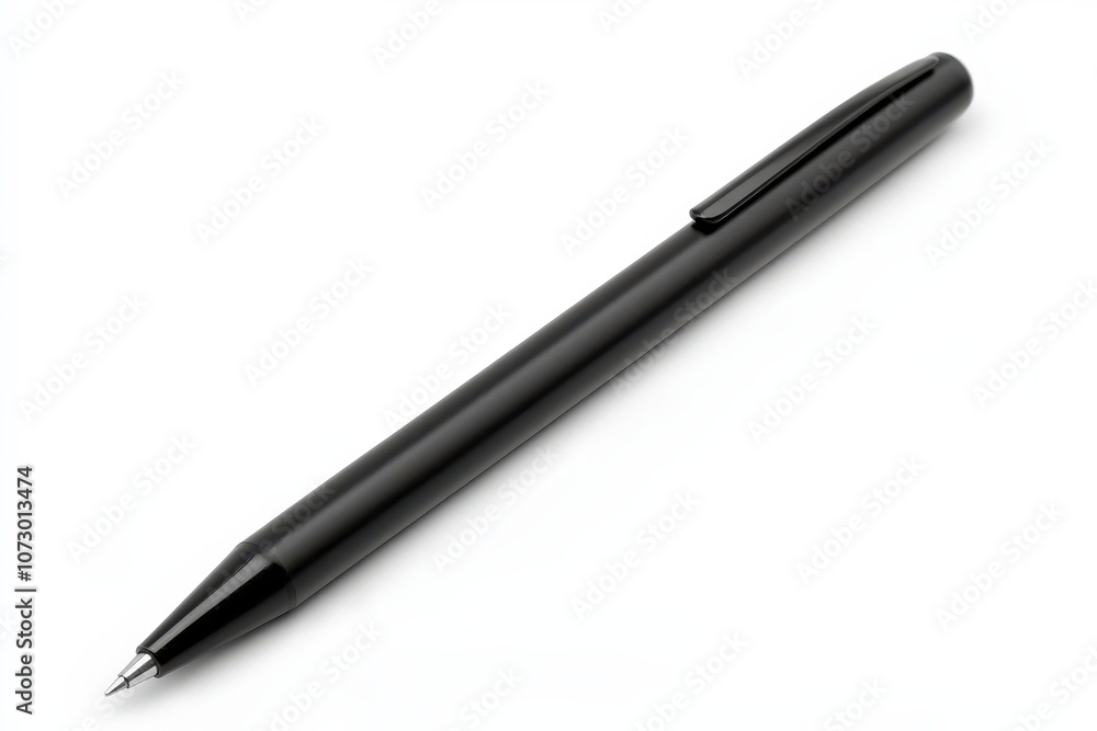 Black pen on a white isolated background for creative projects. Black pen on a white isolated background for creative projects.