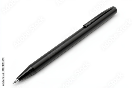 Black pen on a white isolated background for creative projects.