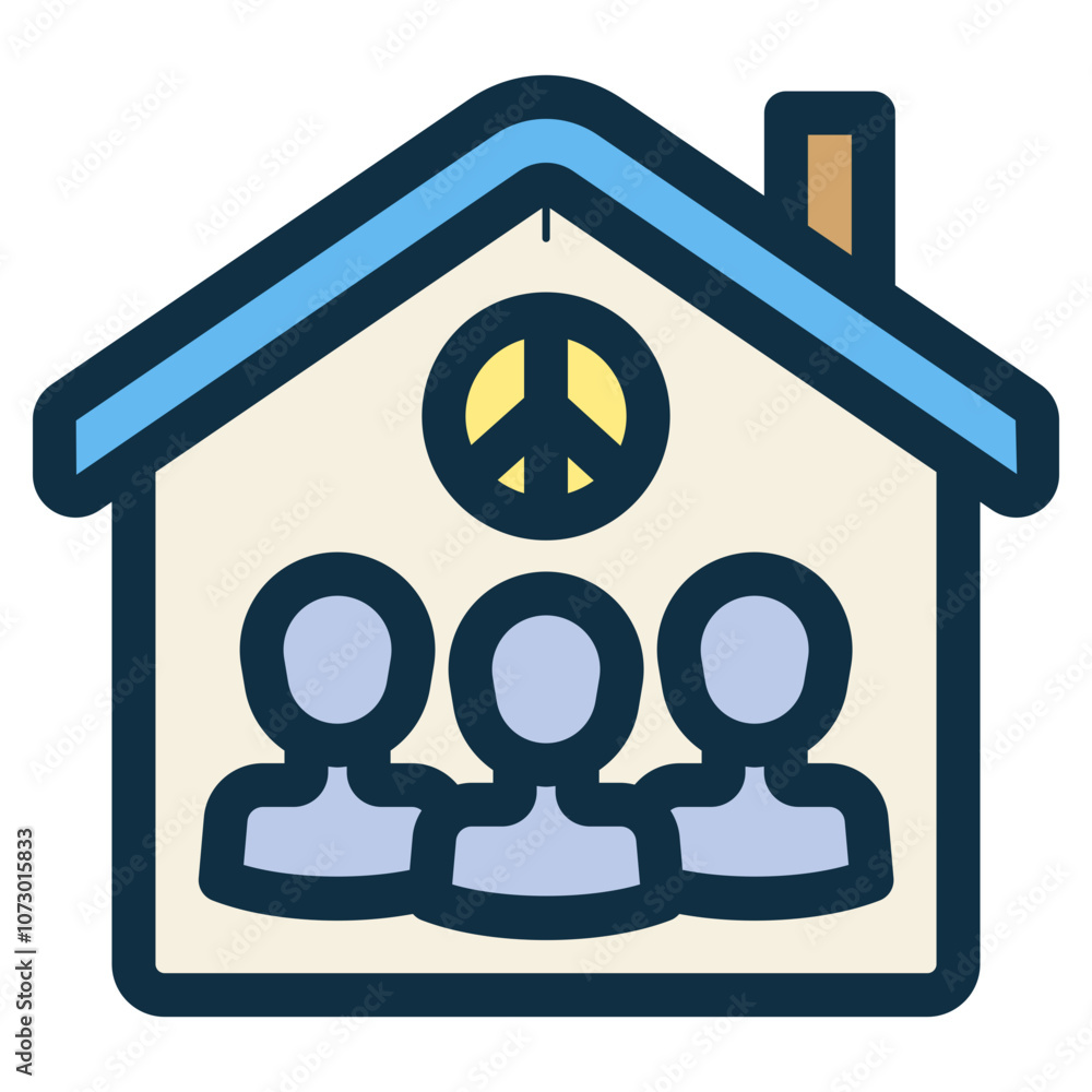 asylum house for refugees icon asylum house for refugees icon