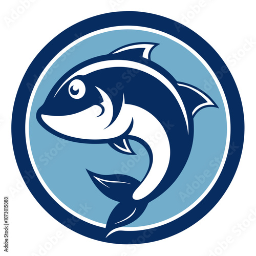 Halibut Fish Mascot Logo Design.