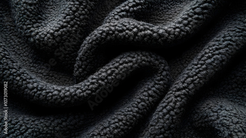 Black Knitted Fabric Texture - Illustration