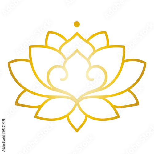 Decorative lotus flower symbols. Elements of patterns for laser and plotter cutting, embossing, engraving, printing on clothing. Ornaments for henna drawings in the oriental style.