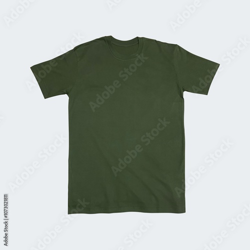 green color plain t-shirt mockup details