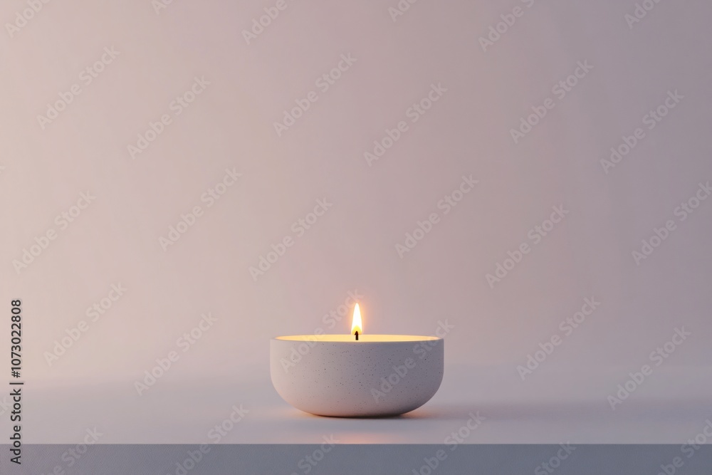 Minimalist 3D Render of a Small Candle Flame Minimalist 3D Render of a Small Candle Flame