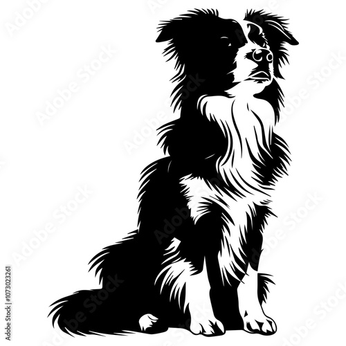 Dynamic Dog Vector Design: Bold and Energetic Canine Illustration photo