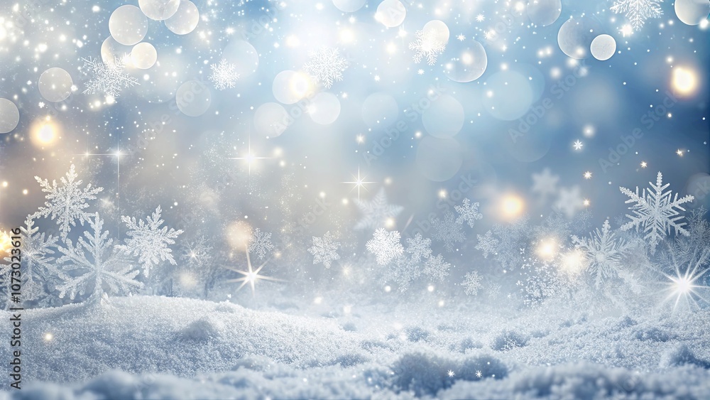 Sparkling Winter Wonderland with a Snowy Landscape and Glimmering Lights Sparkling Winter Wonderland with a Snowy Landscape and Glimmering Lights