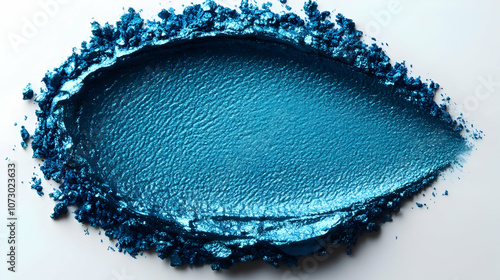 Blue Glitter Eyeshadow Swatch - Macro Photography