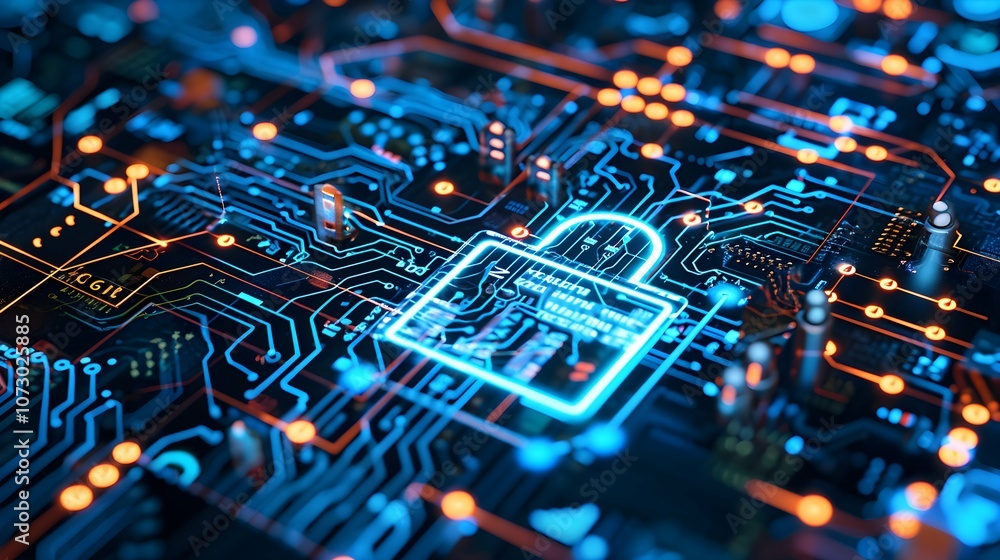 Cyber security Concept of data security lock over a digital background, circuit boards, cyber defense technology . Cyber security Concept of data security lock over a digital background, circuit boards, cyber defense technology .