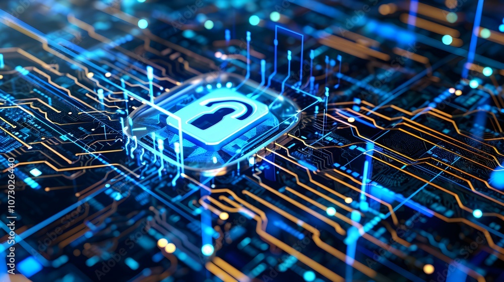 Cyber security Concept of data security lock over a digital background, circuit boards, cyber defense technology . Cyber security Concept of data security lock over a digital background, circuit boards, cyber defense technology .