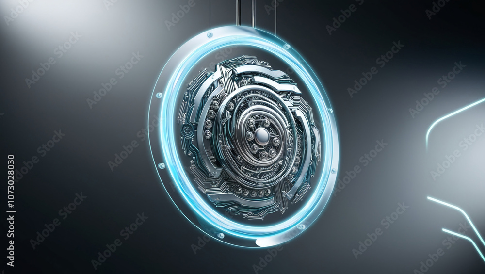 Futuristic circular hologram frame, Futuristic circular hologram frame,