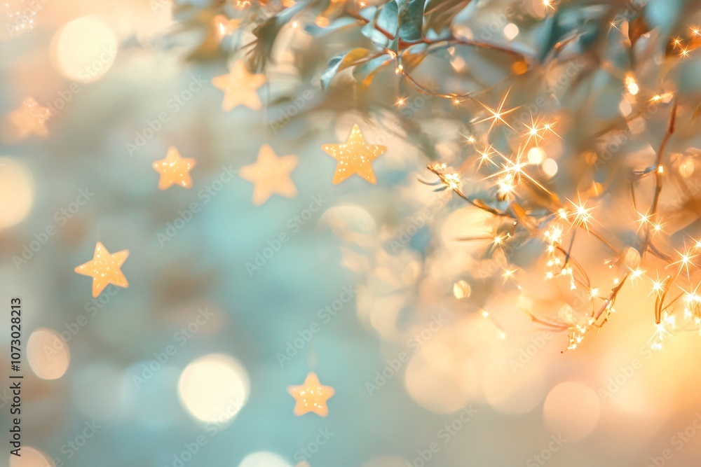 Fototapeta premium Soft Minimalist Background with Subtle Stars