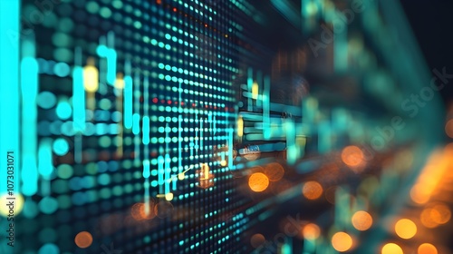 stock Market Concept financial chart with up - down trend line candlestick graph in stock market for Business audit stock financial finance management on analysis data strategy with graph  .