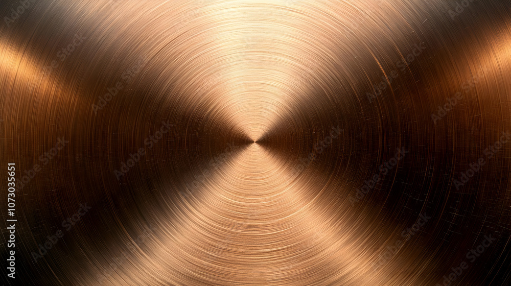Circular Brushed Copper Metal Background Circular Brushed Copper Metal Background