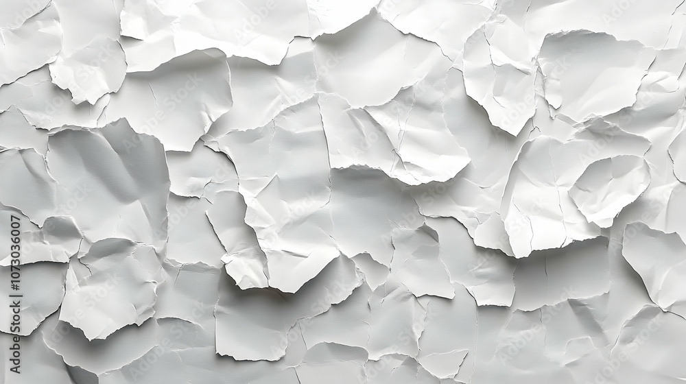 White Crumpled Paper Texture Background White Crumpled Paper Texture Background