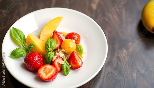 Fresh Summer Fruit Salad with Basil,