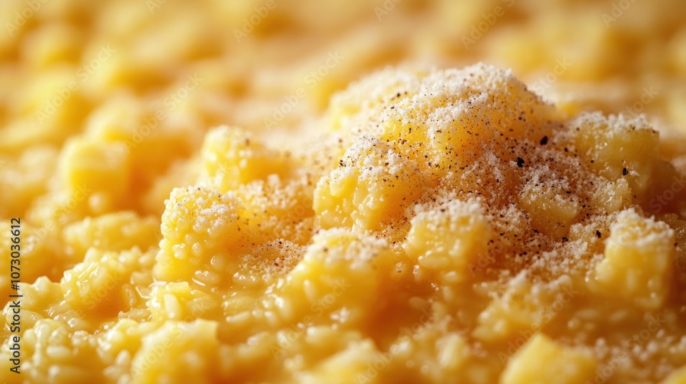 Close-up of Creamy Risotto with Parmesan Cheese Close-up of Creamy Risotto with Parmesan Cheese