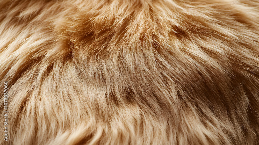 Close Up of Golden Fur Texture - Realistic Photo Close Up of Golden Fur Texture - Realistic Photo