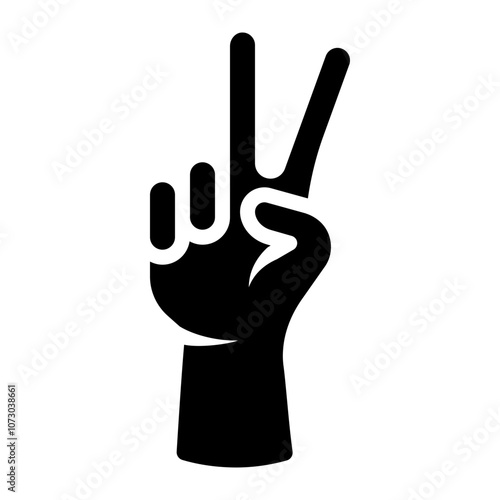 peace hand gesture icon