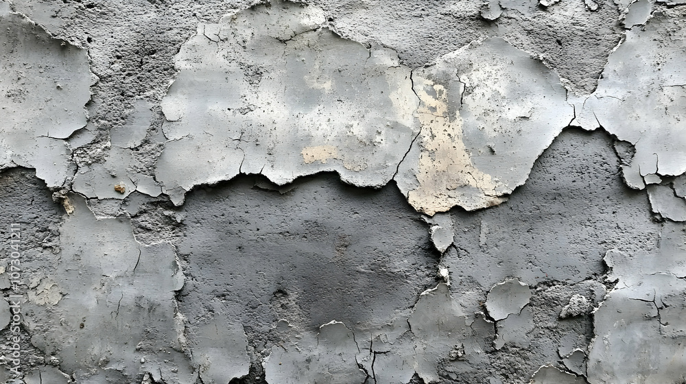 Cracked Gray Wall Texture Background