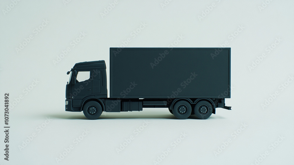 sleek black truck with blank cargo box stands out against light background, showcasing its modern design and functionality. This vehicle is perfect for various transportation needs sleek black truck with blank cargo box stands out against light background, showcasing its modern design and functionality. This vehicle is perfect for various transportation needs