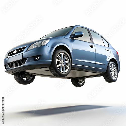 car flying with white background