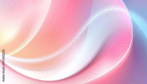 soft, vibrant pink background with smooth flowing curves and gradients, creating serene and calming atmosphere. Perfect for various design projects