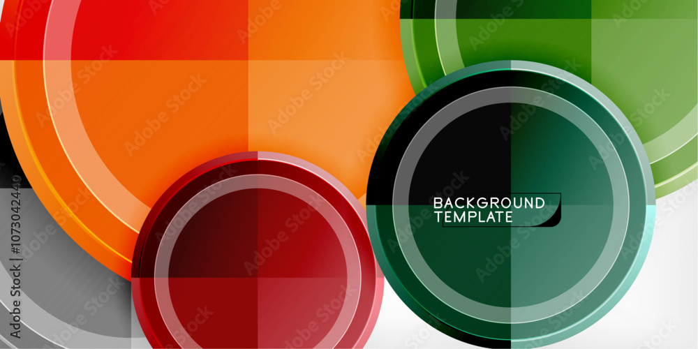 Obraz premium Geometric design abstract background - circles