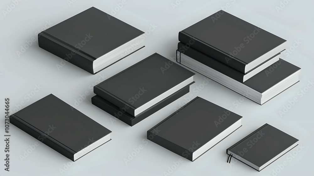 Black Book Mockup: Isolated and Organized Black Book Mockup: Isolated and Organized