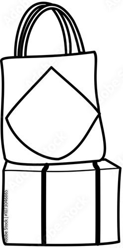 Homecoming Doodle element coloring page cartoon Illustration