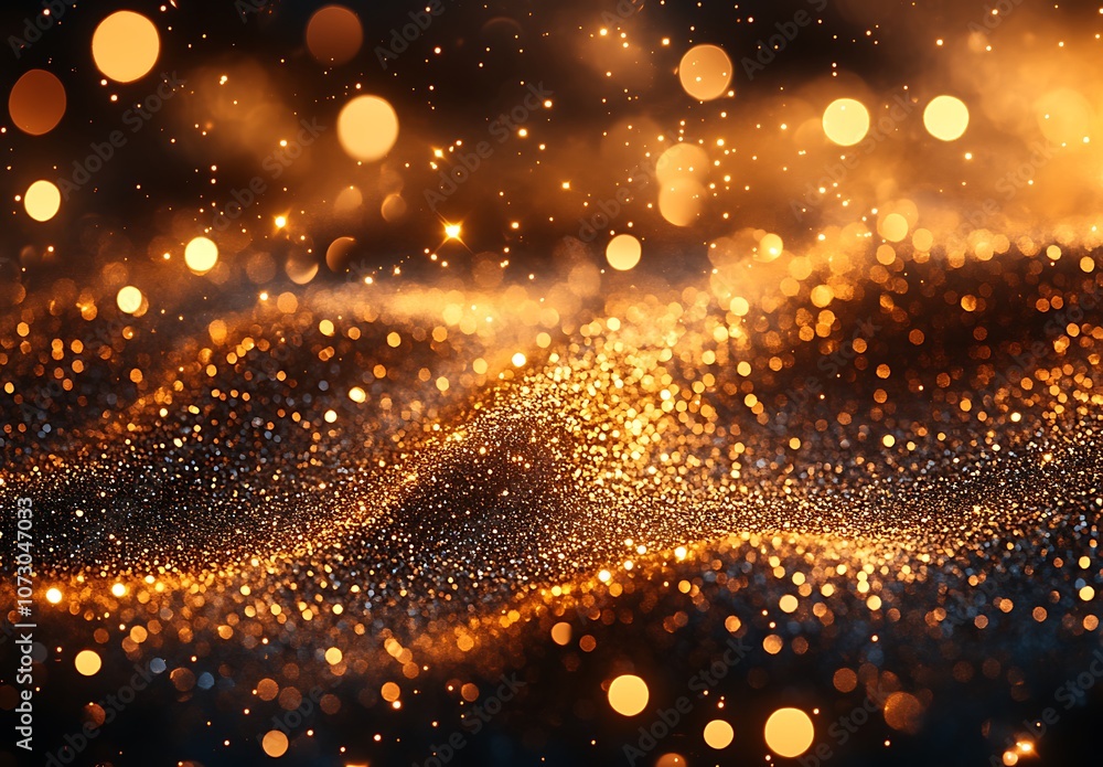 Gold Glittery Waves. Gold Glittery Waves.