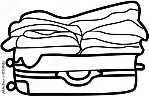 Homecoming Doodle element coloring page cartoon Illustration