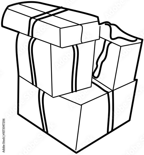 Homecoming Doodle element coloring page cartoon Illustration