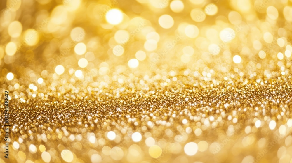 Golden glitter bokeh background with bright sparkles scattered throughout, exuding warmth, celebration, and luxury. Golden glitter bokeh background with bright sparkles scattered throughout, exuding warmth, celebration, and luxury.