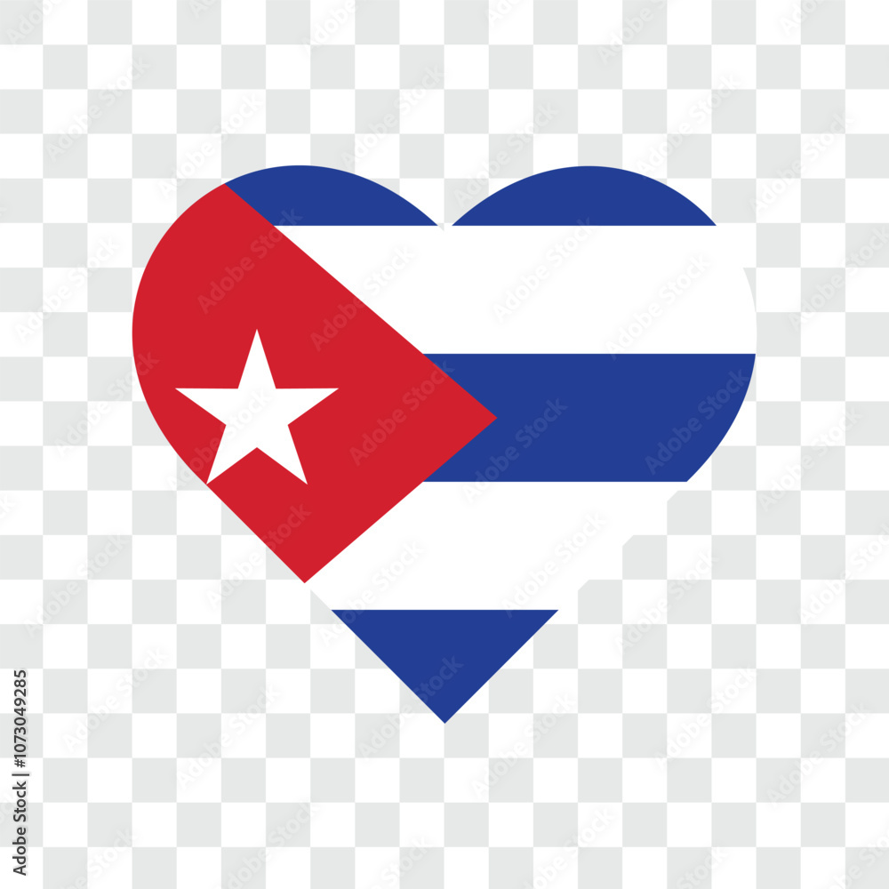 Love flag of Cuba on isolated background. Vector Illustration. Love flag of Cuba on isolated background. Vector Illustration.