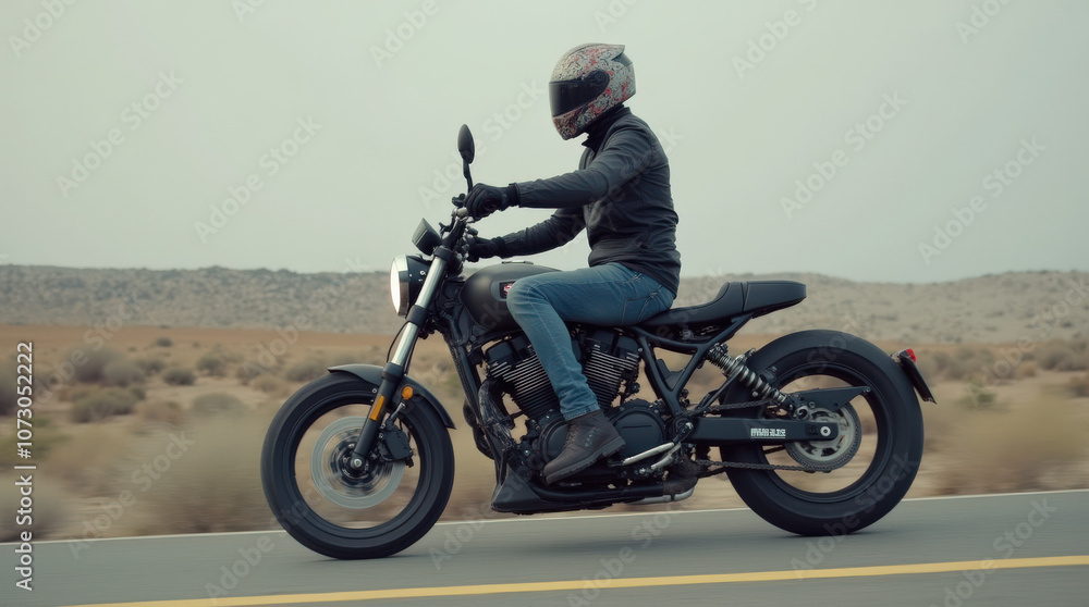 Man on a Motorcycle - Captivating Stock Image of Rider in Various Settings and Styles Man on a Motorcycle - Captivating Stock Image of Rider in Various Settings and Styles
