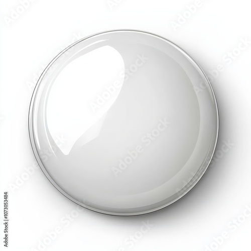 Blank Badge Mockup:  A clean, simple, and high-resolution image of a blank circular badge, perfect for showcasing your designs.  The subtle shadow adds depth and realism.