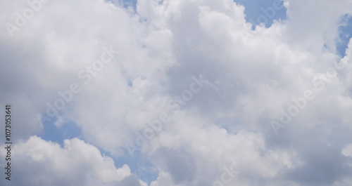 Beautiful clouds in the blue sky are the background in nature