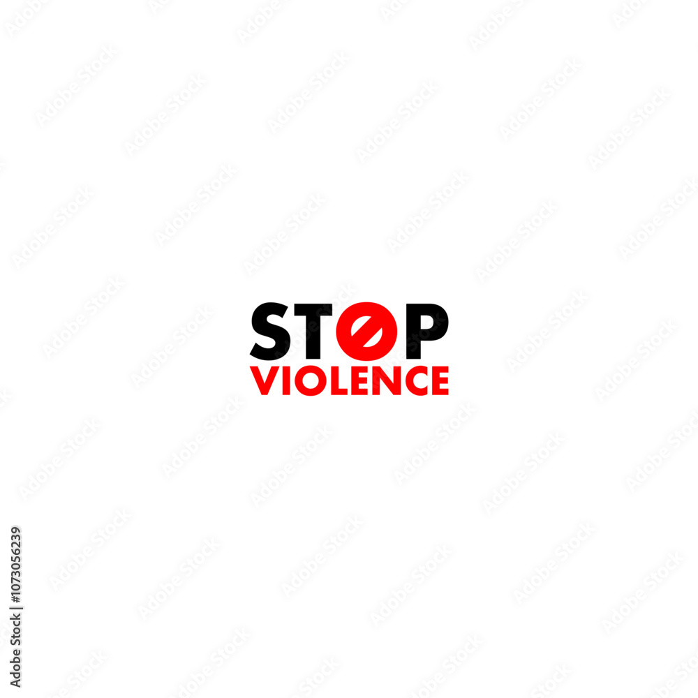 Stop violence symbol or sign isolated on white background Stop violence symbol or sign isolated on white background