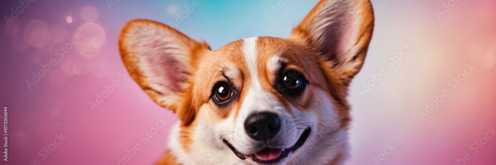 Photorealistic and nostalgic cinematic photo of an adorable corgi with vibrant colors Photorealistic and nostalgic cinematic photo of an adorable corgi with vibrant colors