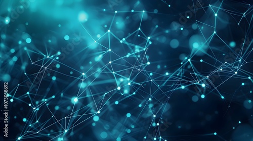 Wallpaper Mural Digital Wave Flow with Particles and Data Points with abstract dots and lines for tech processe , data transfer and encryption, digital archives, sound and graphic presentations, science, education . Torontodigital.ca