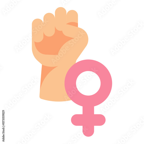 feminist movement flat icon
