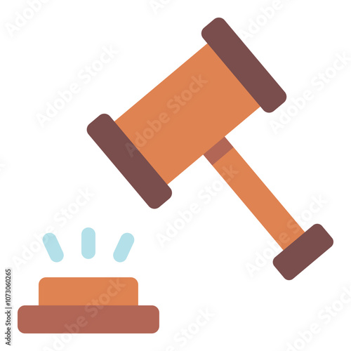 judge gavel flat icon