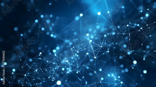 Wallpaper Mural Digital Wave Flow with Particles and Data Points with abstract dots and lines for tech processe , data transfer and encryption, digital archives, sound and graphic presentations, science, education . Torontodigital.ca