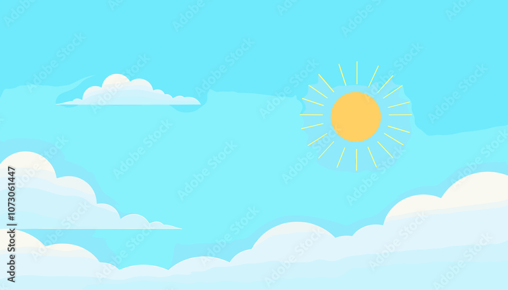 A bright sky with fluffy clouds on Groundhog Day signals spring's arrival and sunny adventures ahead! A bright sky with fluffy clouds on Groundhog Day signals spring's arrival and sunny adventures ahead!