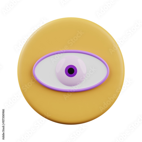 eye icon 3d illustration