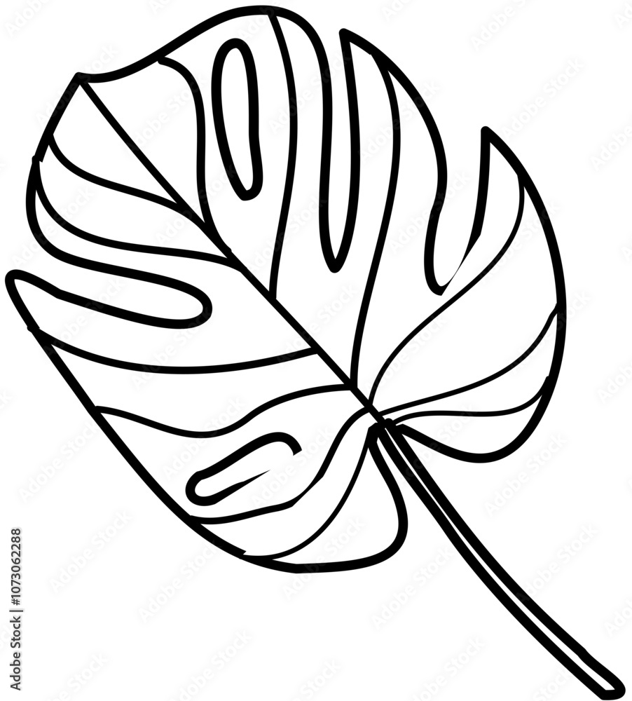 Monstera element Doodle element coloring page cartoon Illustration
Monstera element Doodle element coloring page cartoon Illustration