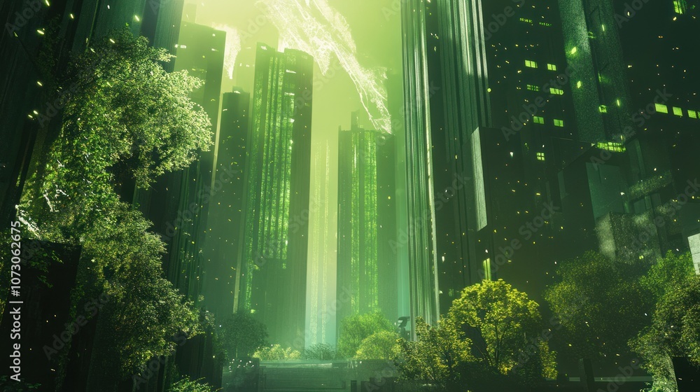 Renewable energy innovations with futuristic green technology visuals. Renewable energy innovations with futuristic green technology visuals.
