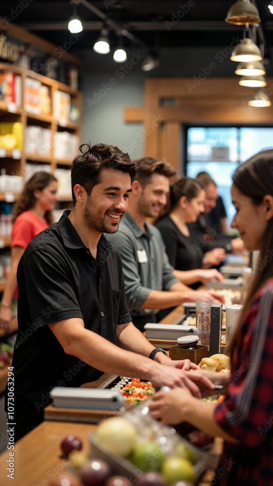 Friendly Grocery Store Checkout: Warm Retail Environment for Local Business Marketing and Customer Service Training Friendly Grocery Store Checkout: Warm Retail Environment for Local Business Marketing and Customer Service Training