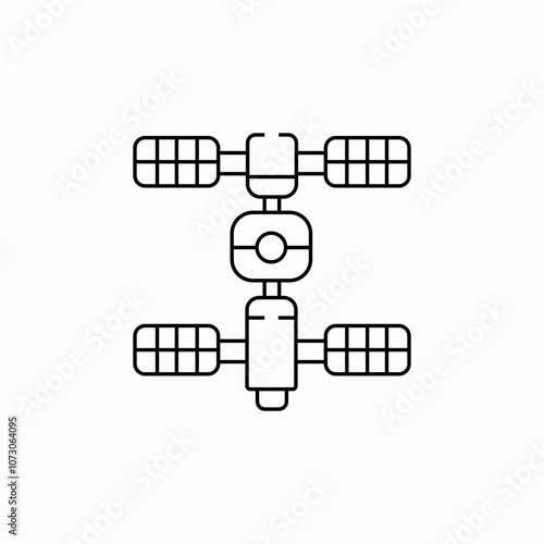 artificial satellite icon sign vector